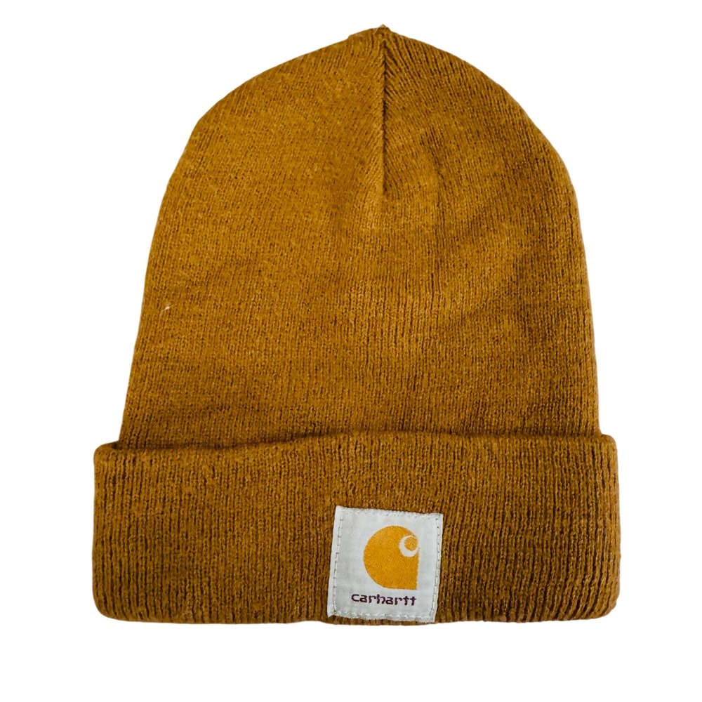 Carhartt Watch Hat Beanie OS Brown Made in USA Acrylic Workwear Classic Cuffed